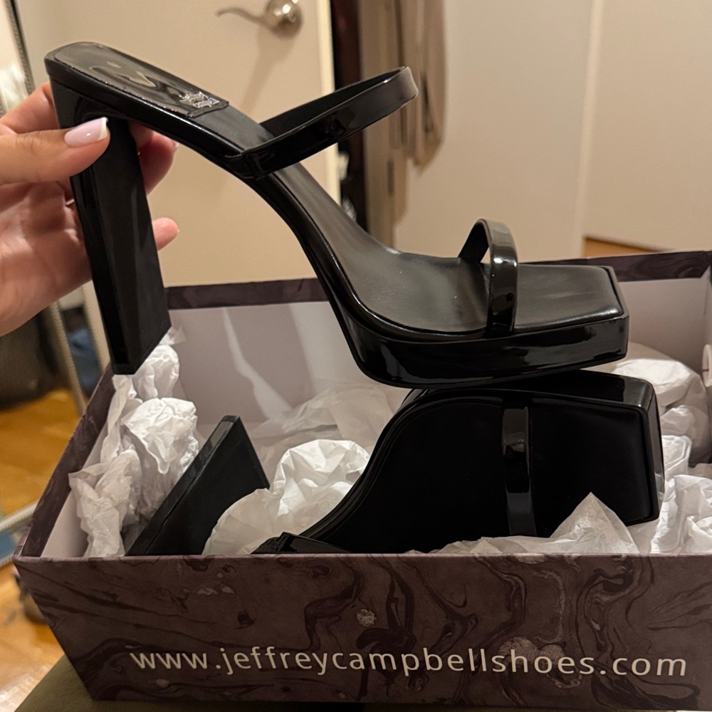 Jeffrey Campbell Glossy Black Heels